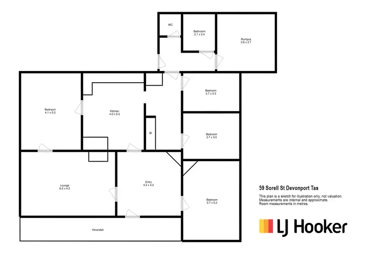 Floorplan of Homely house listing, 59 Sorell Street, Devonport TAS 7310