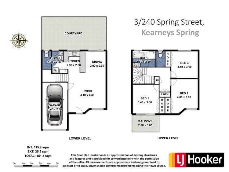 Floorplan of Homely unit listing, 3/240 Spring Street, Kearneys Spring QLD 4350