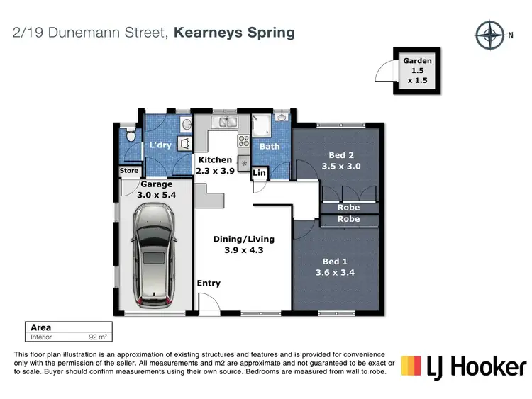 Floorplan of Homely unit listing, 2/19 Dunemann Street, Kearneys Spring QLD 4350