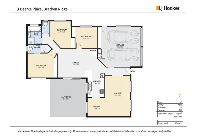 Floorplan of Homely house listing, 3 Bearke Place, Bracken Ridge QLD 4017