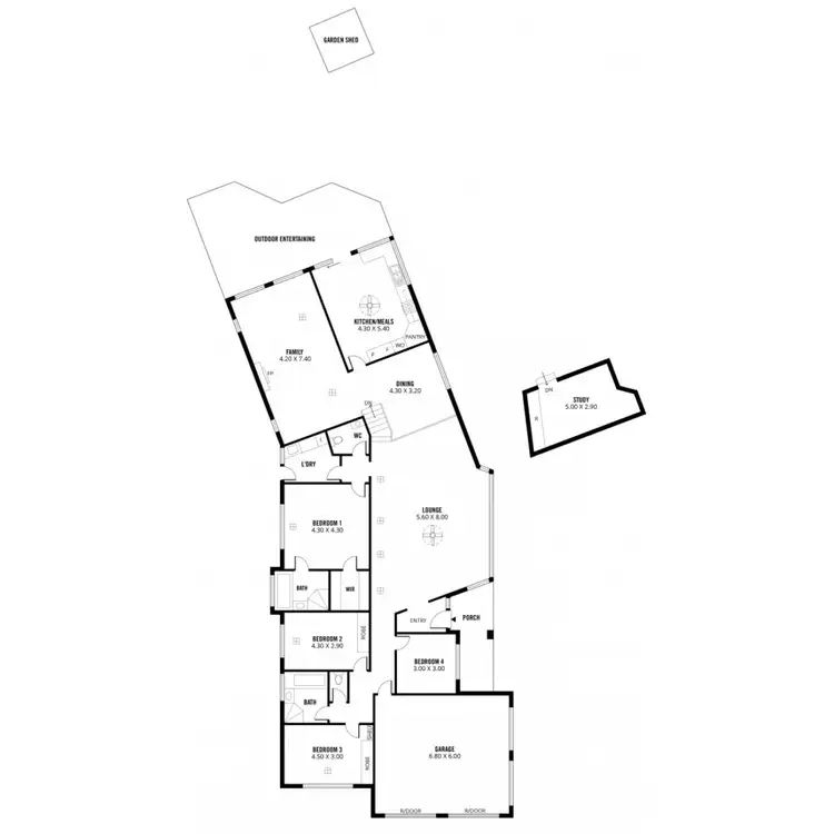 Floorplan of Homely house listing, 108 Yarrabee Road, Greenhill SA 5140