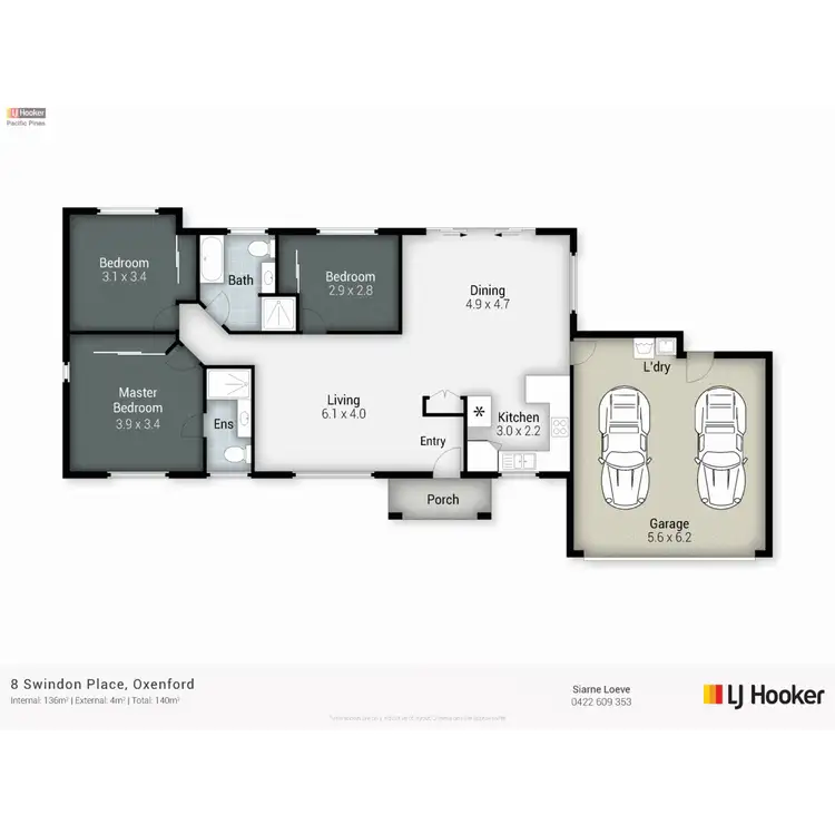 Floorplan of Homely house listing, 8 Swindon Place, Oxenford QLD 4210