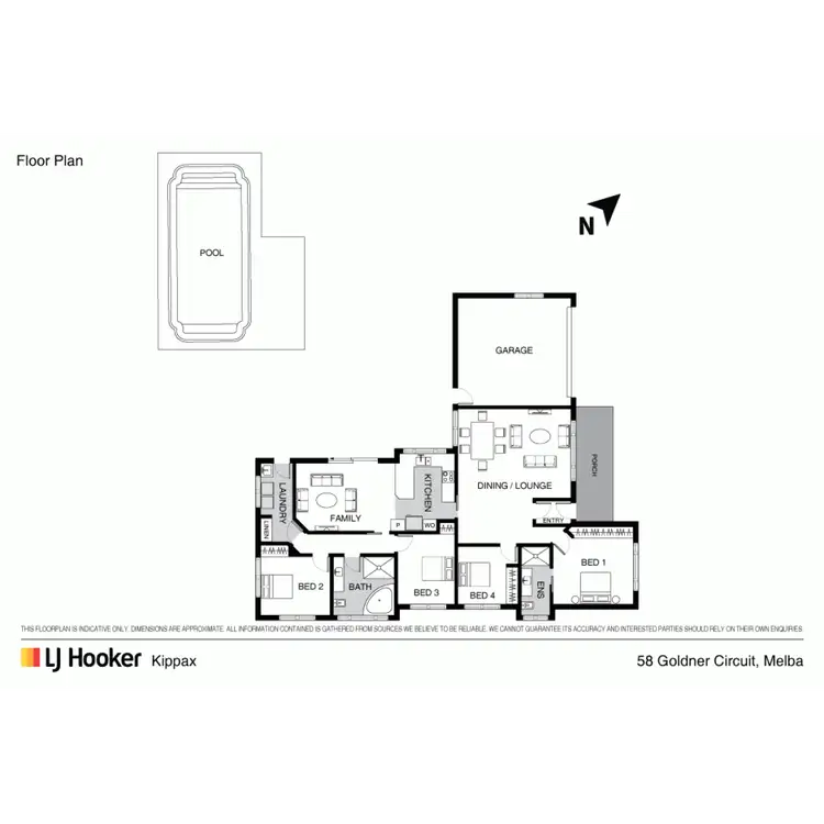 Floorplan of Homely house listing, 58 Goldner Circuit, Melba ACT 2615