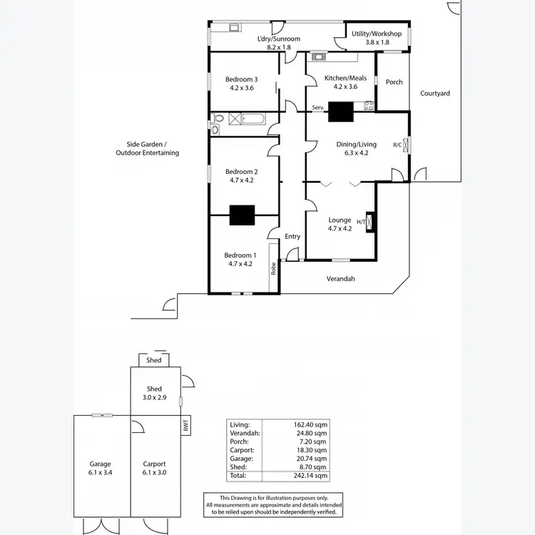 Floorplan of Homely house listing, 407 Henley Beach Road, Brooklyn Park SA 5032