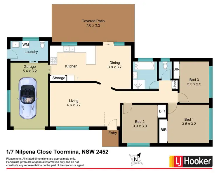 Floorplan of Homely villa listing, 1/7 Nilpena Close, Toormina NSW 2452