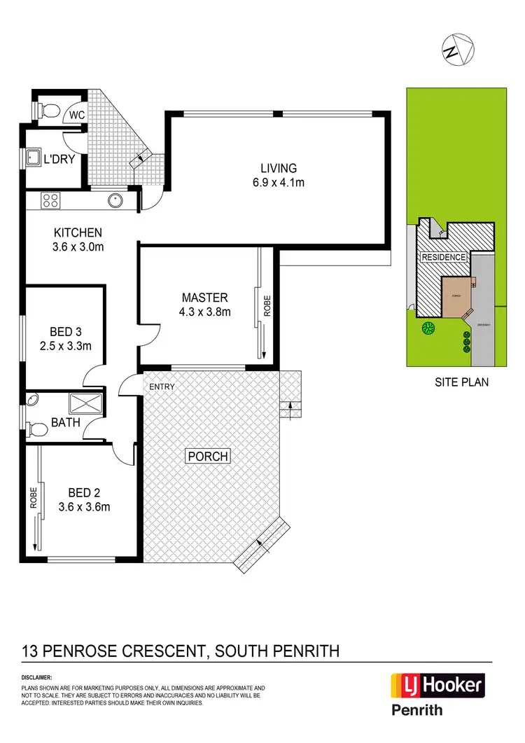 Floorplan of Homely house listing, 13 Penrose Cr, South Penrith NSW 2750