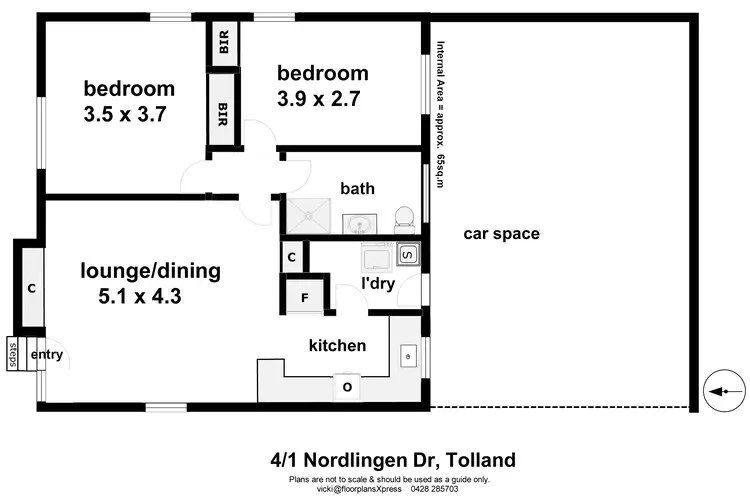 Floorplan of Homely unit listing, Unit 4/1 Nordlingen Drive, Tolland NSW 2650