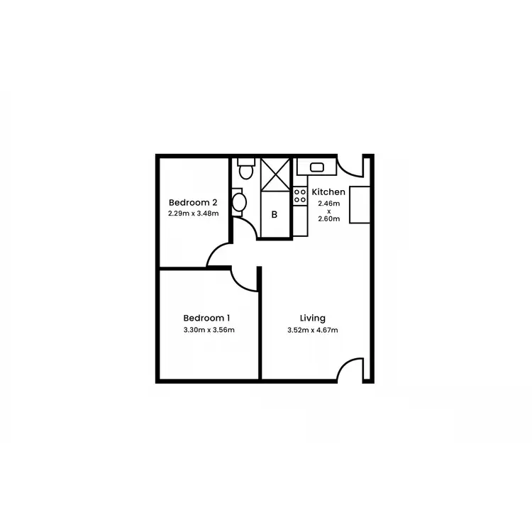 Floorplan of Homely unit listing, 22/22 Broad Street, Marden SA 5070