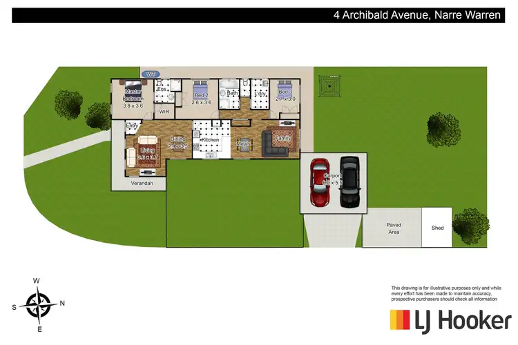 Floorplan of Homely house listing, 4 Archibald Avenue, Narre Warren VIC 3805