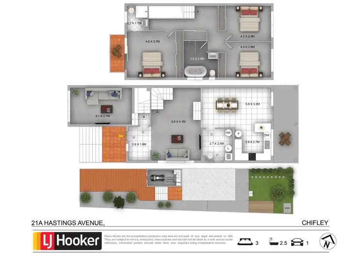 Floorplan of Homely house listing, 21A Hastings Avenue, Chifley NSW 2036