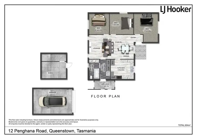 Floorplan of Homely house listing, 12 Penghana Road, Queenstown TAS 7467