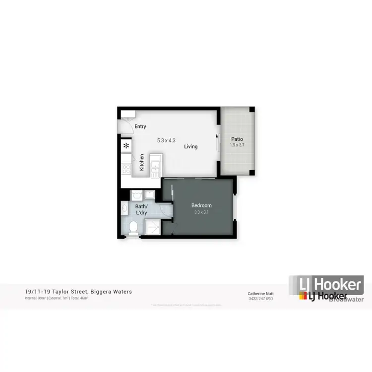 Floorplan of Homely unit listing, 19/11-19 Taylor Street, Biggera Waters QLD 4216