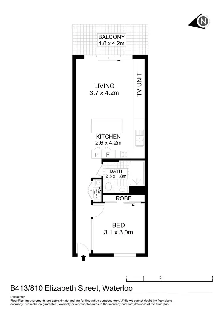 Floorplan of Homely apartment listing, B413/810 Elizabeth Street, Waterloo NSW 2017