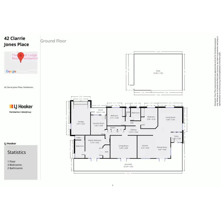 Floorplan of Homely house listing, 42 Clarrie Jones Place, Pemberton WA 6260