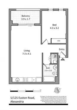 Floorplan of Homely apartment listing, 5/125-127 Euston Road, Alexandria NSW 2015
