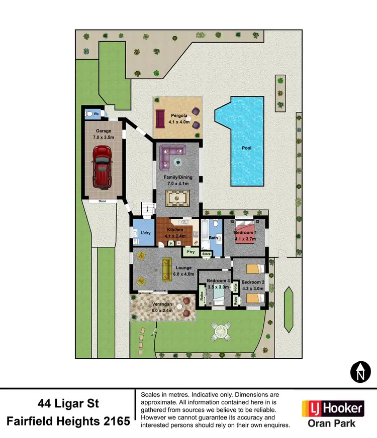 Floorplan of Homely house listing, 44 Ligar Street, Fairfield Heights NSW 2165