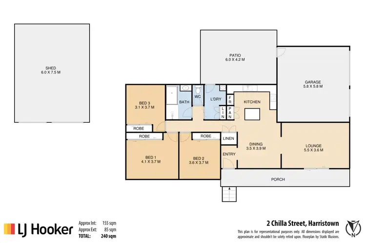 Floorplan of Homely house listing, 2 Chilla Street, Harristown QLD 4350