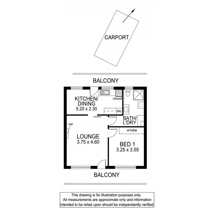 Floorplan of Homely unit listing, 10/77 Diagonal Road, Somerton Park SA 5044