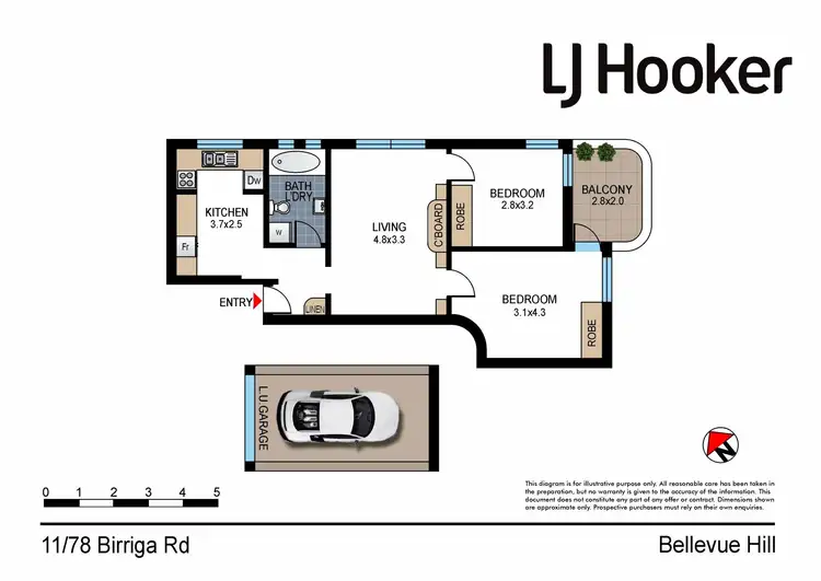 Floorplan of Homely apartment listing, 11/78 Birriga Road, Bellevue Hill NSW 2023
