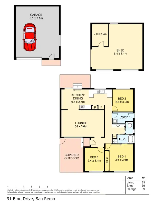 Floorplan of Homely house listing, 91 Emu Drive, San Remo NSW 2262