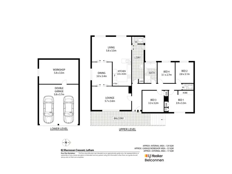 Floorplan of Homely house listing, 82 Macrossan Crescent, Latham ACT 2615