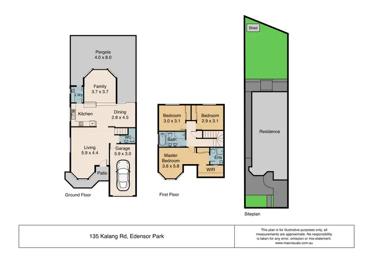 Floorplan of Homely house listing, 135 Kalang Road, Edensor Park NSW 2176