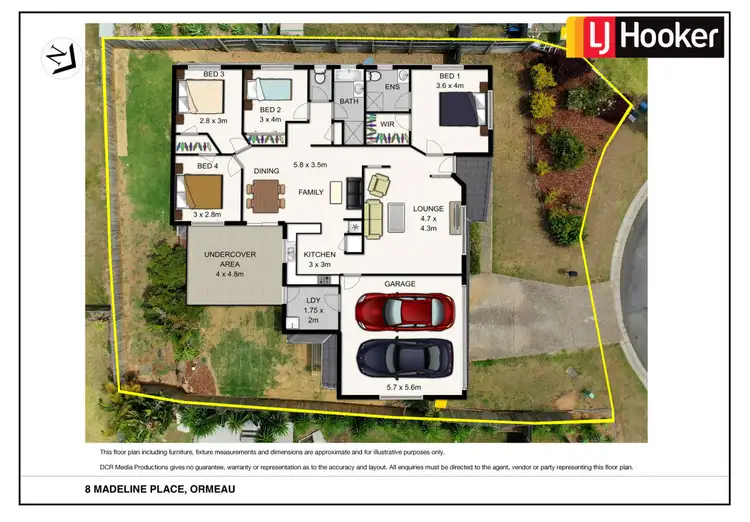 Floorplan of Homely house listing, 8 Madeline Place, Ormeau QLD 4208