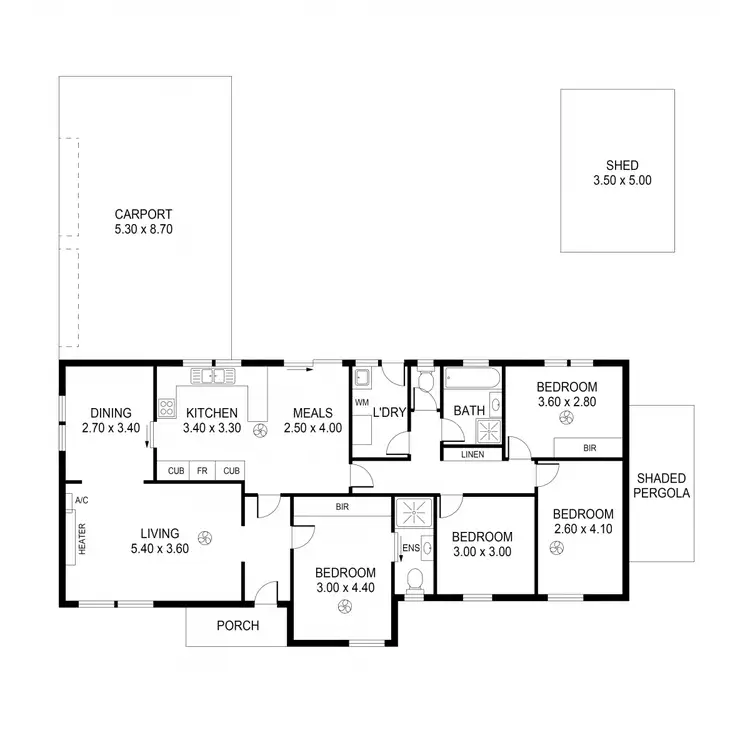 Floorplan of Homely house listing, 14 Melinda Crescent, Paradise SA 5075