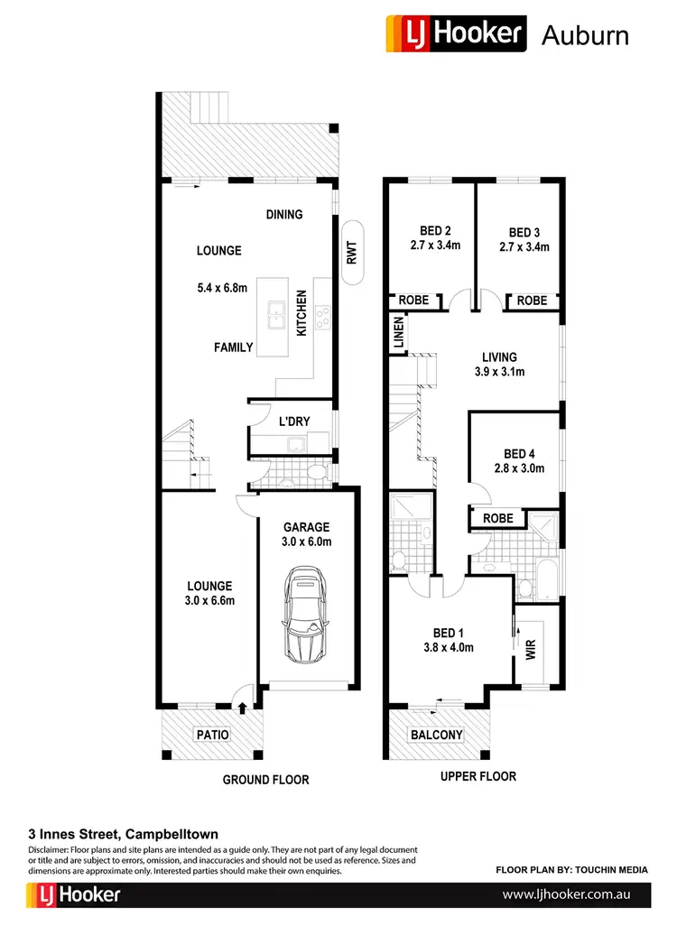 Floorplan of Homely house listing, 3A Innes St, Campbelltown NSW 2560