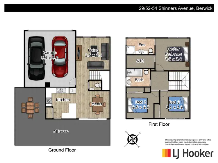 Floorplan of Homely townhouse listing, 29/52-54 Shinners Avenue, Berwick VIC 3806