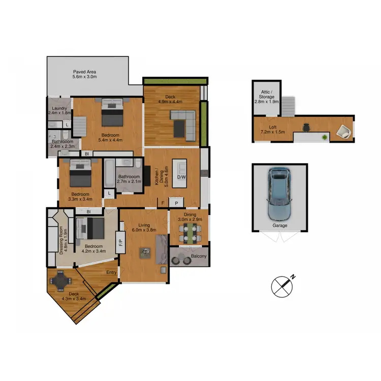 Floorplan of Homely house listing, 36 Carnegie Crescent, Narrabundah ACT 2604