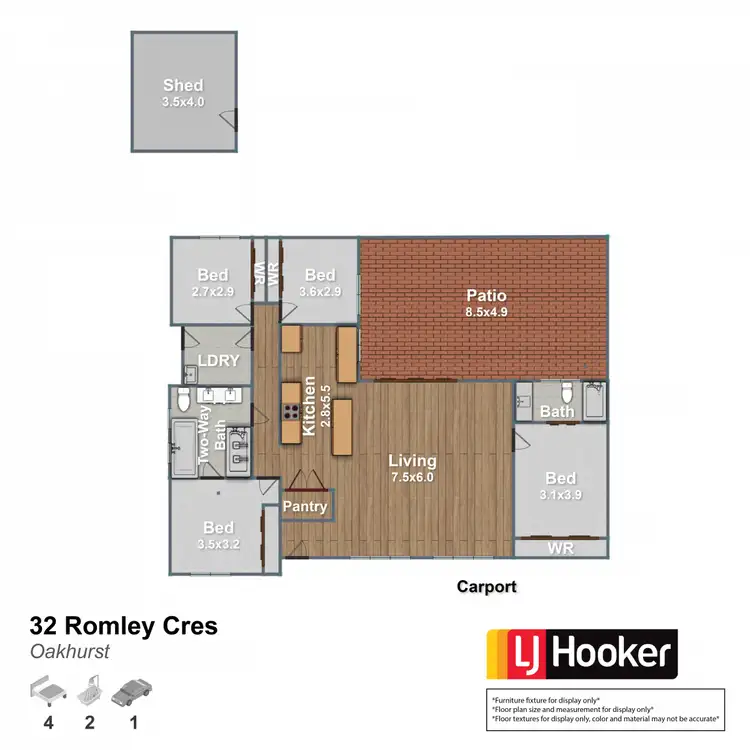 Floorplan of Homely house listing, 32 Romley Crescent, Oakhurst NSW 2761