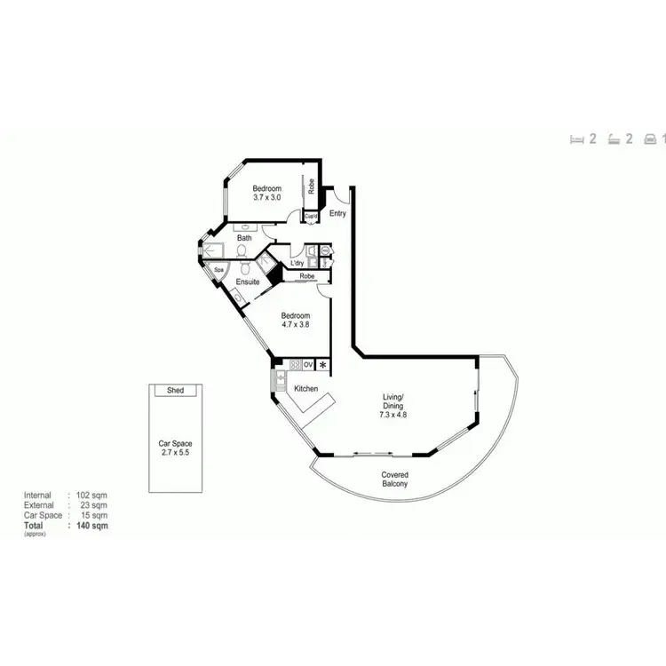 Floorplan of Homely unit listing, 6D/238 The Esplanade, Miami QLD 4220