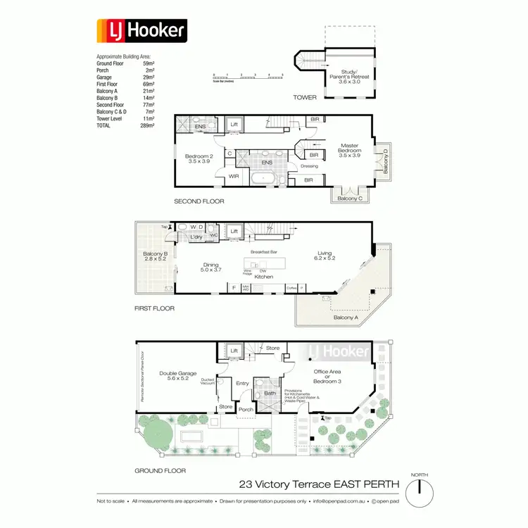 Floorplan of Homely townhouse listing, 23 Victory Terrace, East Perth WA 6004