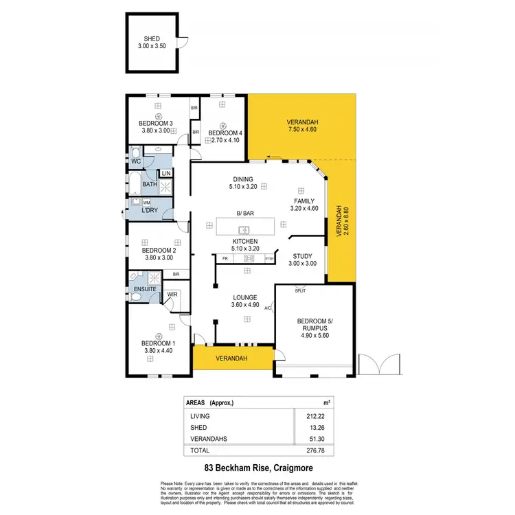Floorplan of Homely house listing, 83 Beckham Rise, Craigmore SA 5114