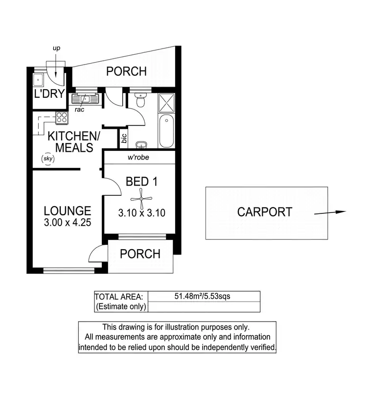Floorplan of Homely unit listing, 4/3 Townsend Avenue, Hove SA 5048