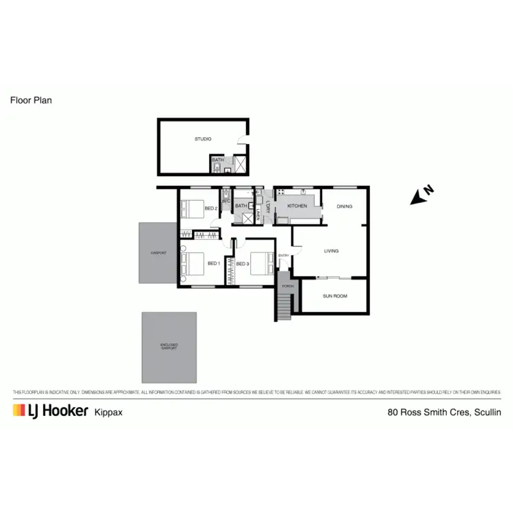 Floorplan of Homely house listing, 80 Ross Smith Crescent, Scullin ACT 2614