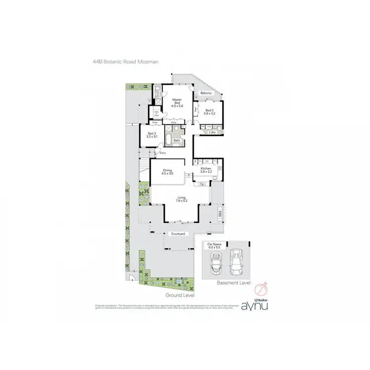 Floorplan of Homely apartment listing, 44B Botanic Road, Mosman NSW 2088