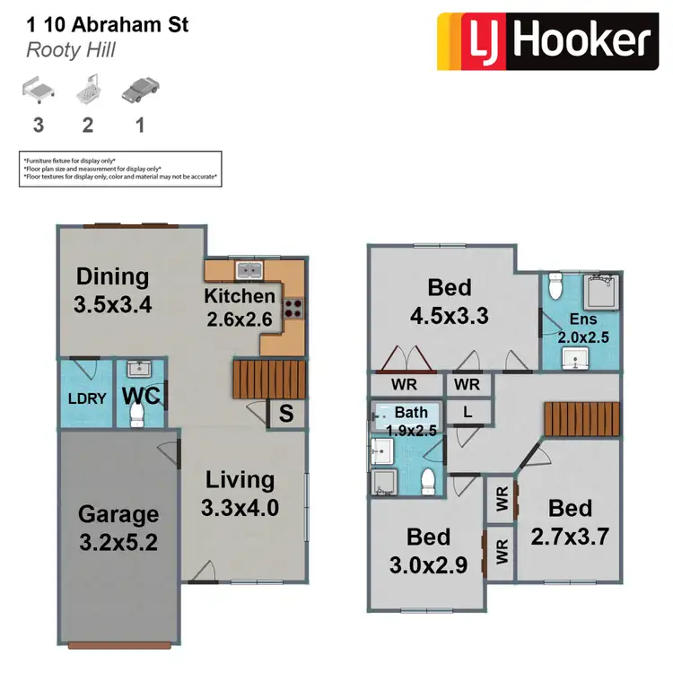 Floorplan of Homely townhouse listing, 1/10 Abraham Street, Rooty Hill NSW 2766
