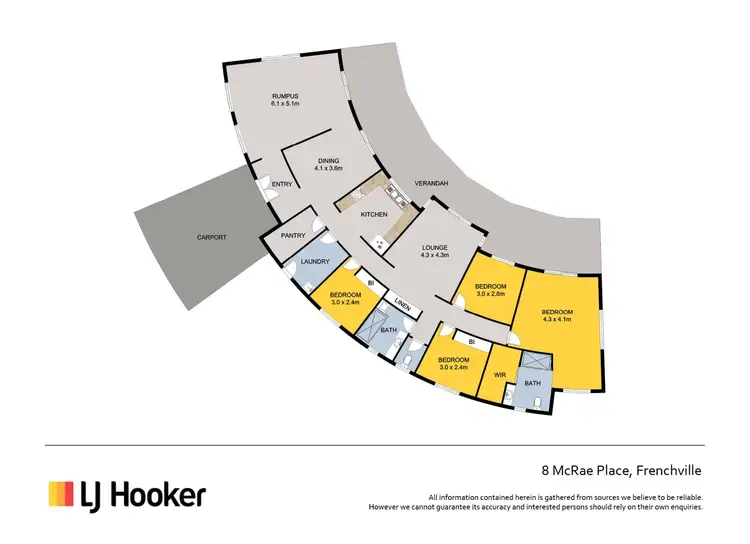 Floorplan of Homely house listing, 8 McRae Place, Frenchville QLD 4701