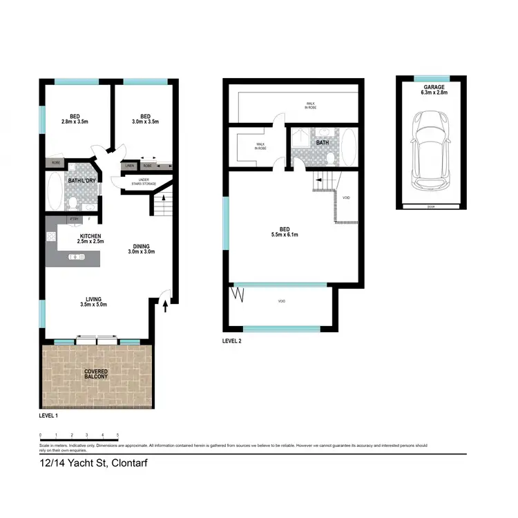 Floorplan of Homely unit listing, 12/14 Yacht Street, Clontarf QLD 4019