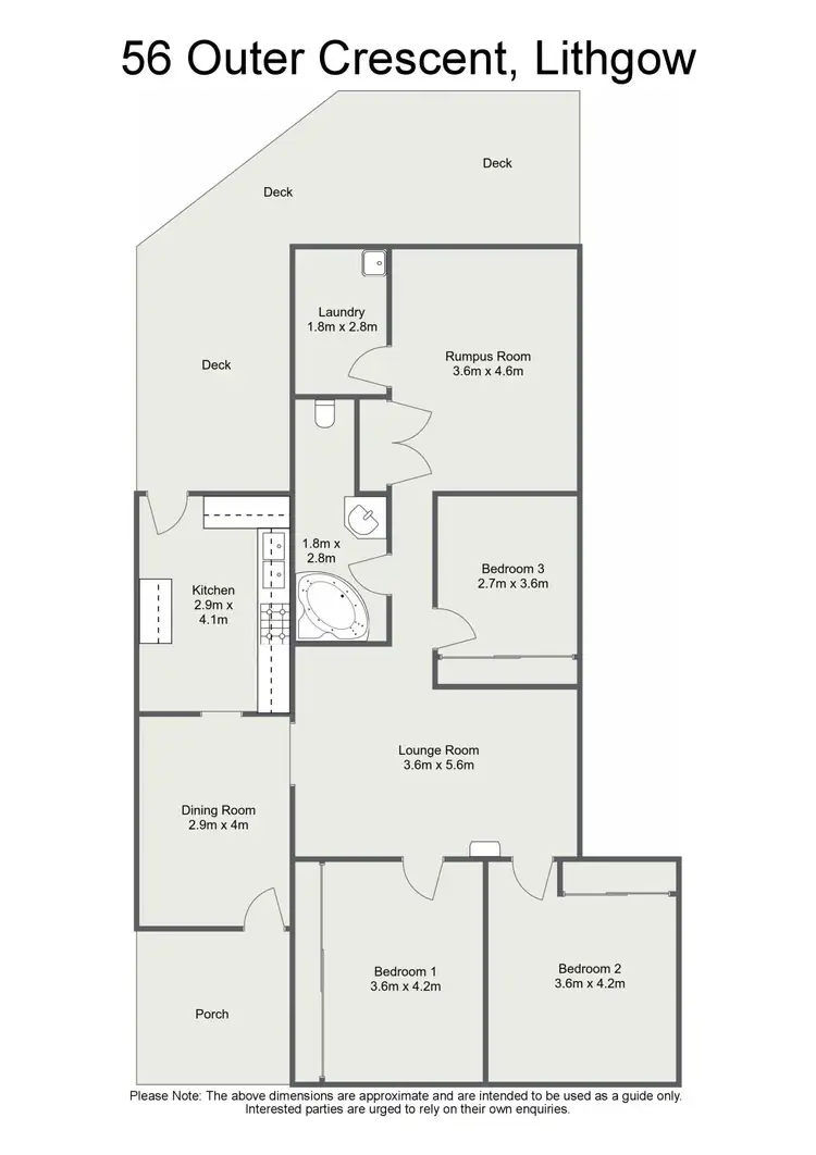 Floorplan of Homely house listing, 56 Outer Crescent, Lithgow NSW 2790