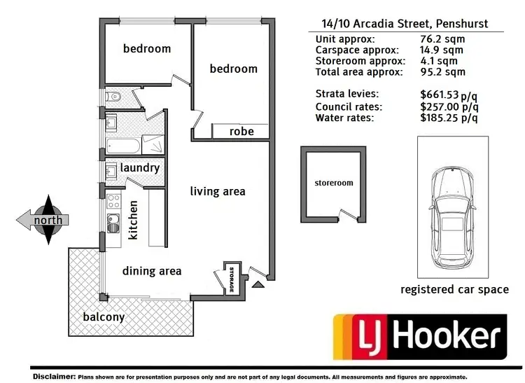 Floorplan of Homely unit listing, 14/10 Arcadia Street, Penshurst NSW 2222