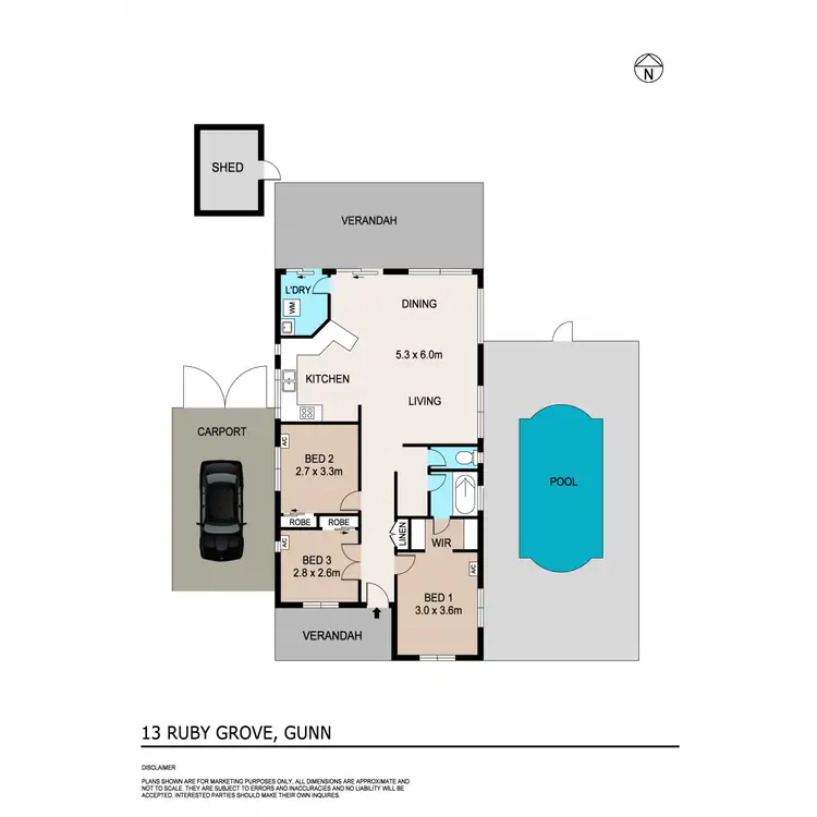 Floorplan of Homely house listing, 13 Ruby Grove, Gunn NT 832