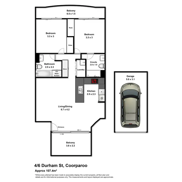 Floorplan of Homely apartment listing, 4/6 Durham Street, Coorparoo QLD 4151