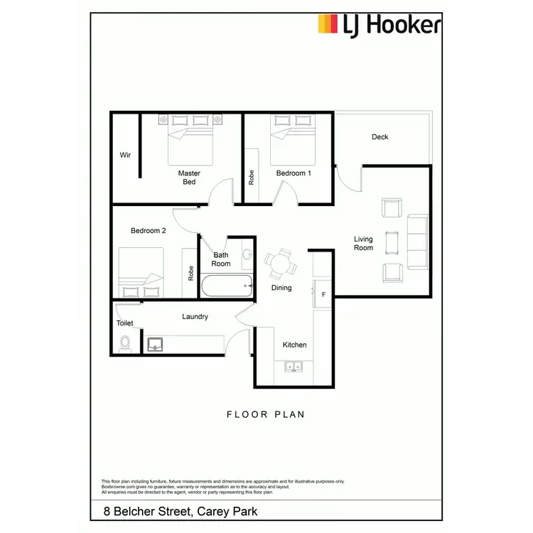 Floorplan of Homely house listing, 8 Belcher Street, Carey Park WA 6230