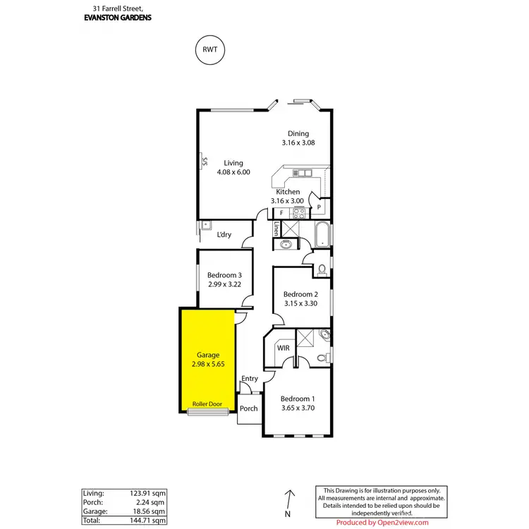Floorplan of Homely house listing, 31 Farrell Street, Evanston Gardens SA 5116