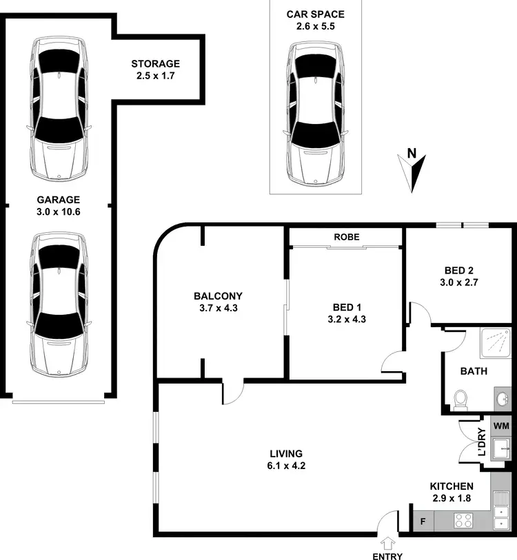 Floorplan of Homely unit listing, Unit 4/409 Hume Hwy, Yagoona NSW 2199