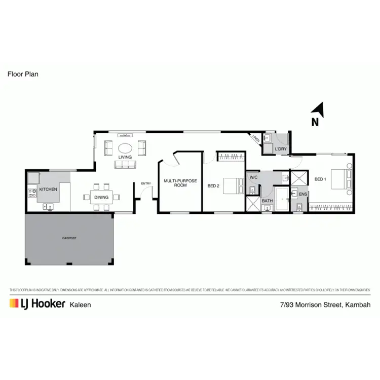 Floorplan of Homely townhouse listing, 7/93 Morrison Street, Kambah ACT 2902