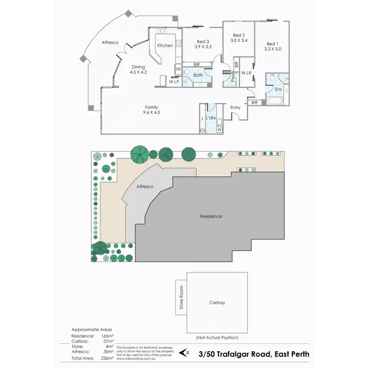 Floorplan of Homely apartment listing, 3/50 Trafalgar Road, East Perth WA 6004